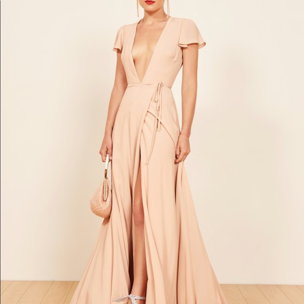 Reformation “Rosie” champagne, Medium Bridesmaid